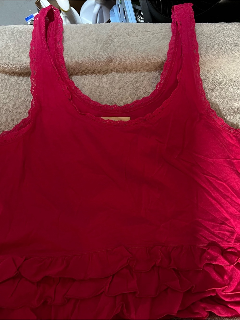 HOLLISTER Women’s Ruffled Tank Top - Hot Pink